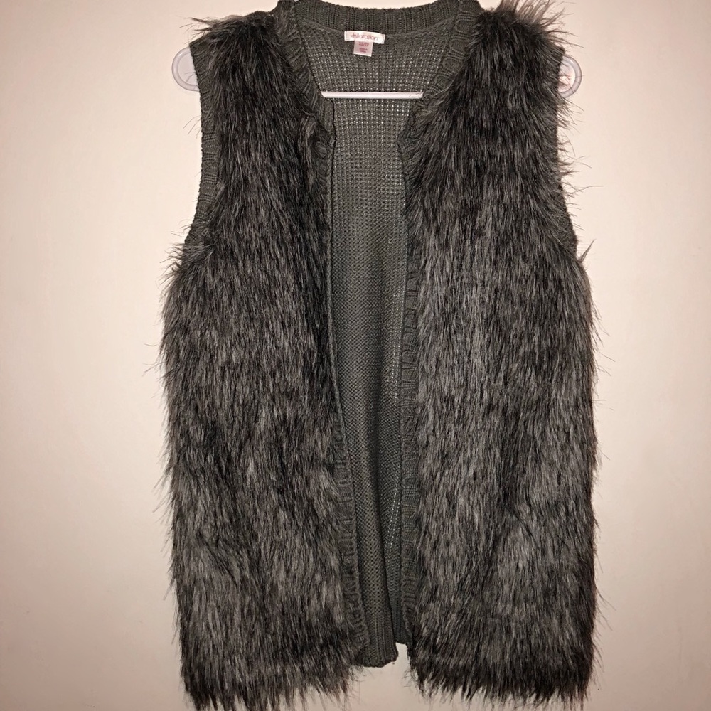 Faux Fur Gray Vest